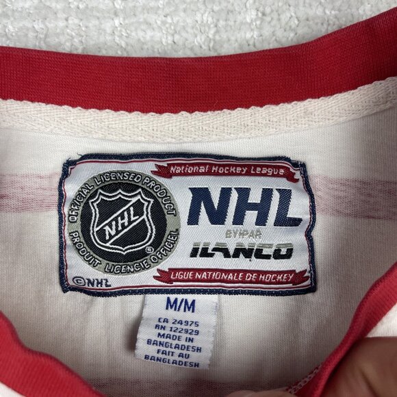 Vintage ILANCO NHL Montreal Canadiens Retro Stripped T-shirt Men’s Sz Medium *** - Picture 8 of 16